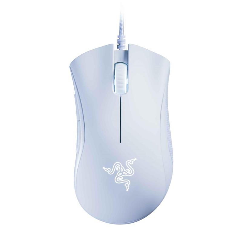  <b>Wired Gaming Mouse:</b> DeathAdder Essential Ergonomic White Edition Right-Handed  